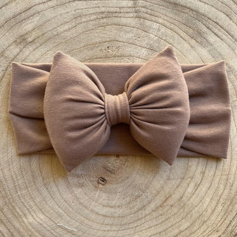 Taupe Puffy bow