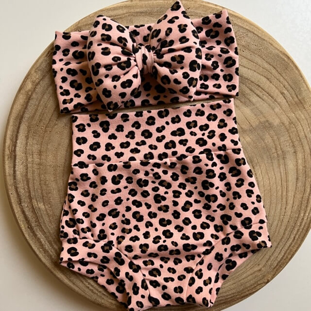 Pink leopard shorts