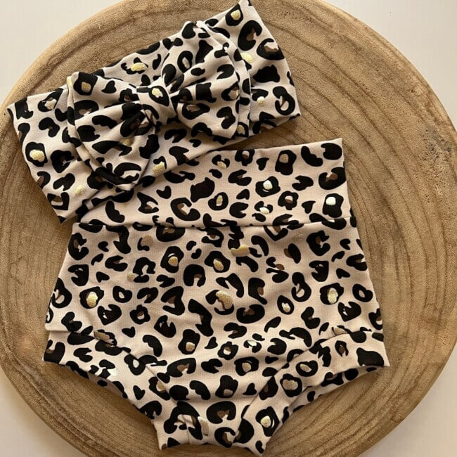 Ψηλόμεσο Σορτσάκι Beige Foil Leopard