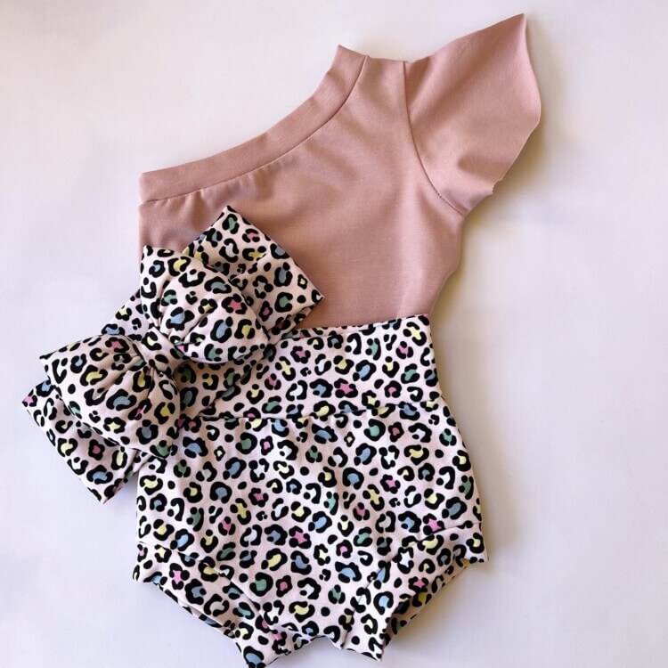 Body set κορμάκι Multicolour pink leopard