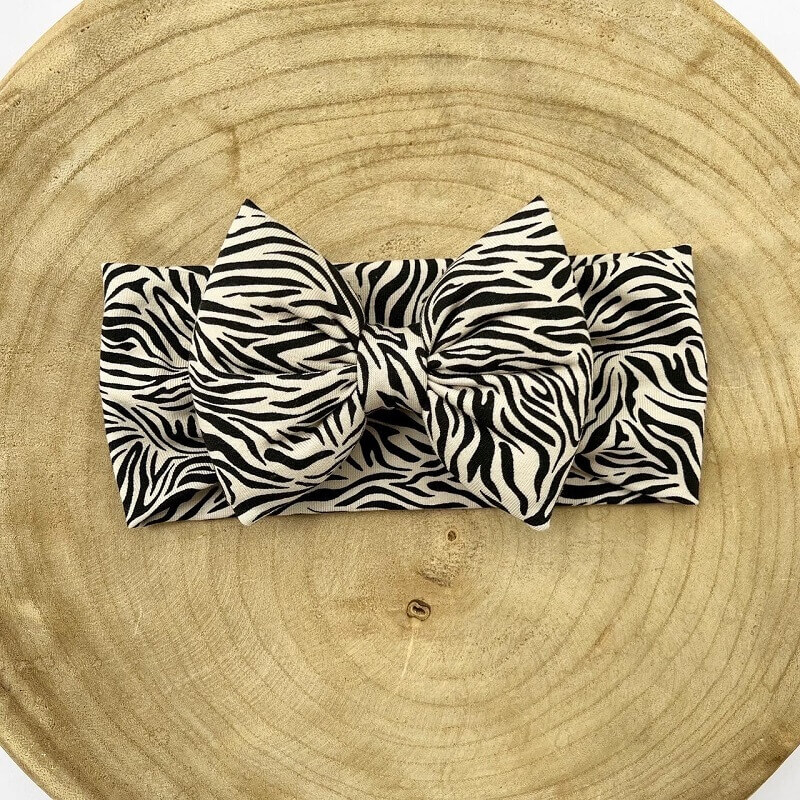 Zebra κορδέλα φουσκωτός φιόγκος