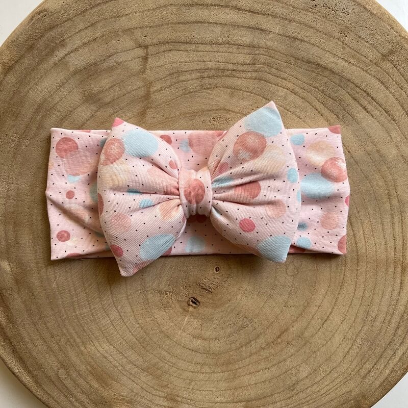 Κορδέλα με φουσκωτό φιόγκο Bubbles in pink puffy bow