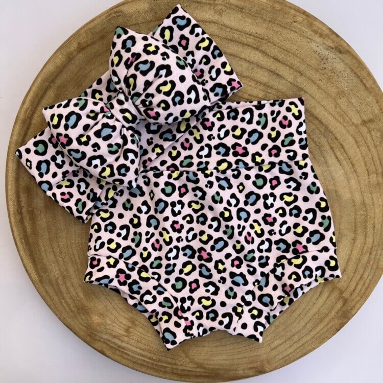 Pink multicolour leopard σορτσάκι για μωρά