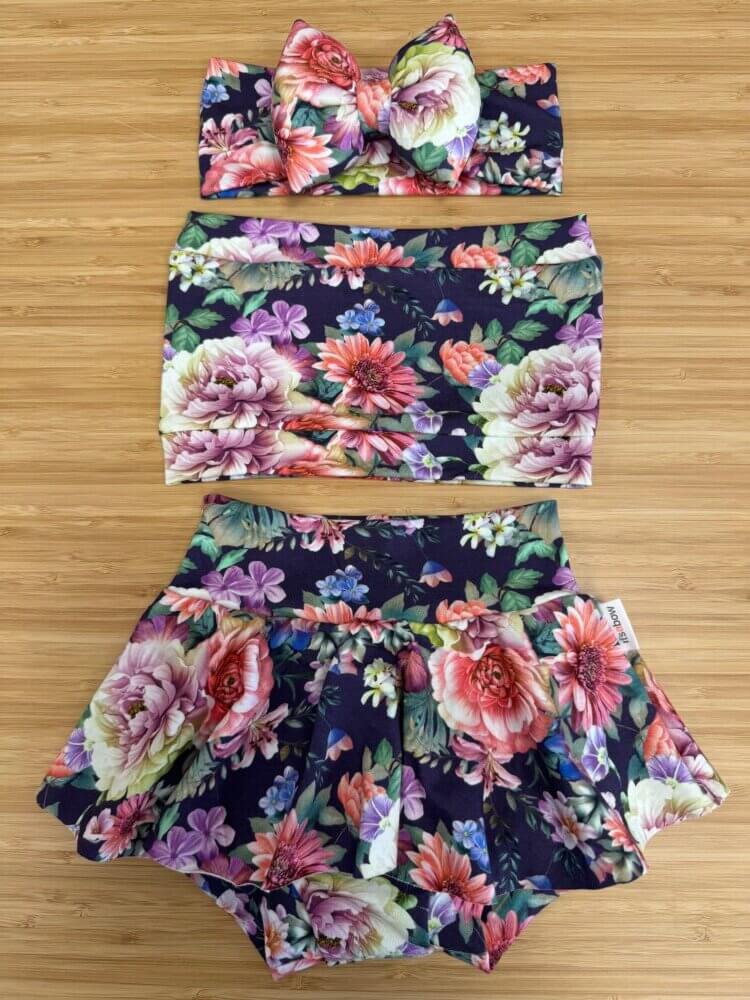 Σετ navy floral