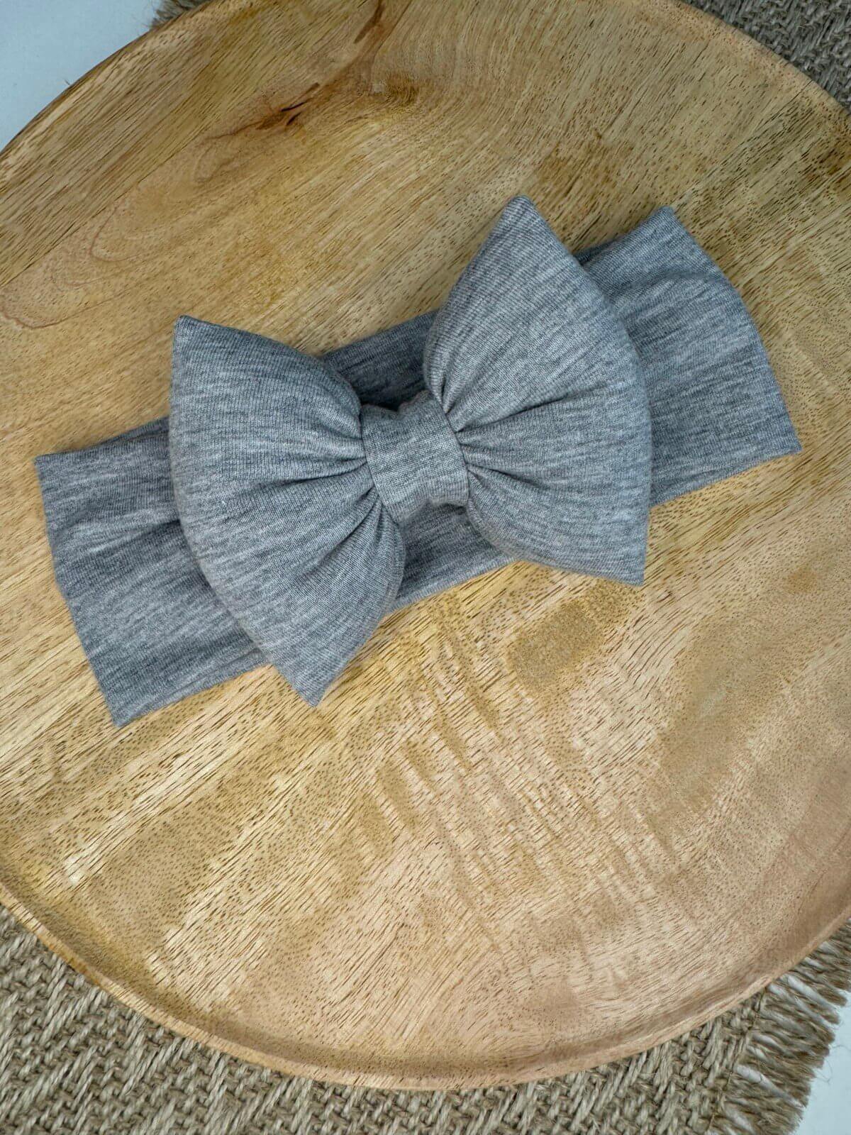 Κορδέλα puffy bow grey melange