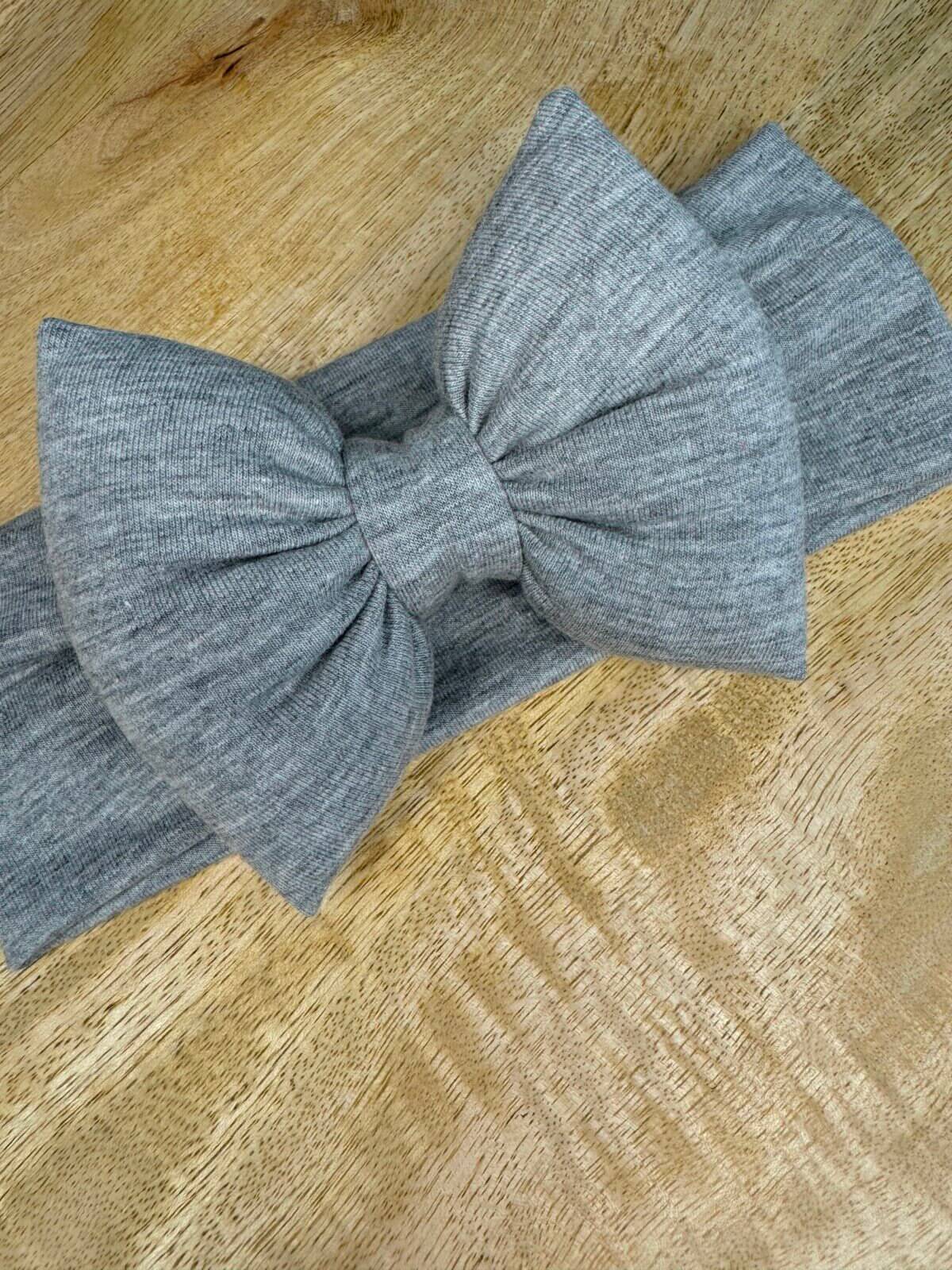 Κορδέλα puffy bow grey melange