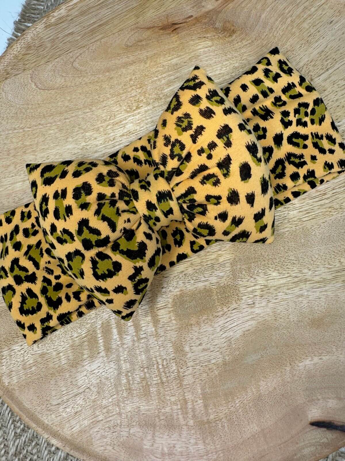 Κορδέλα για μωρα honey leopard puffy bow