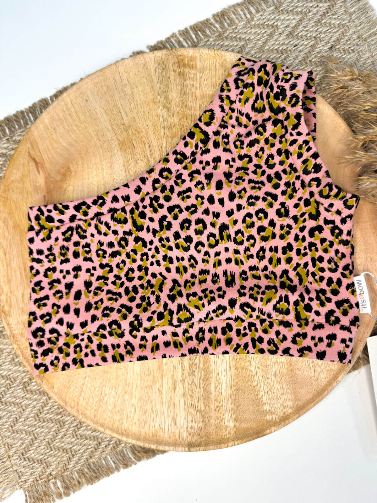 Crop top gold leopard