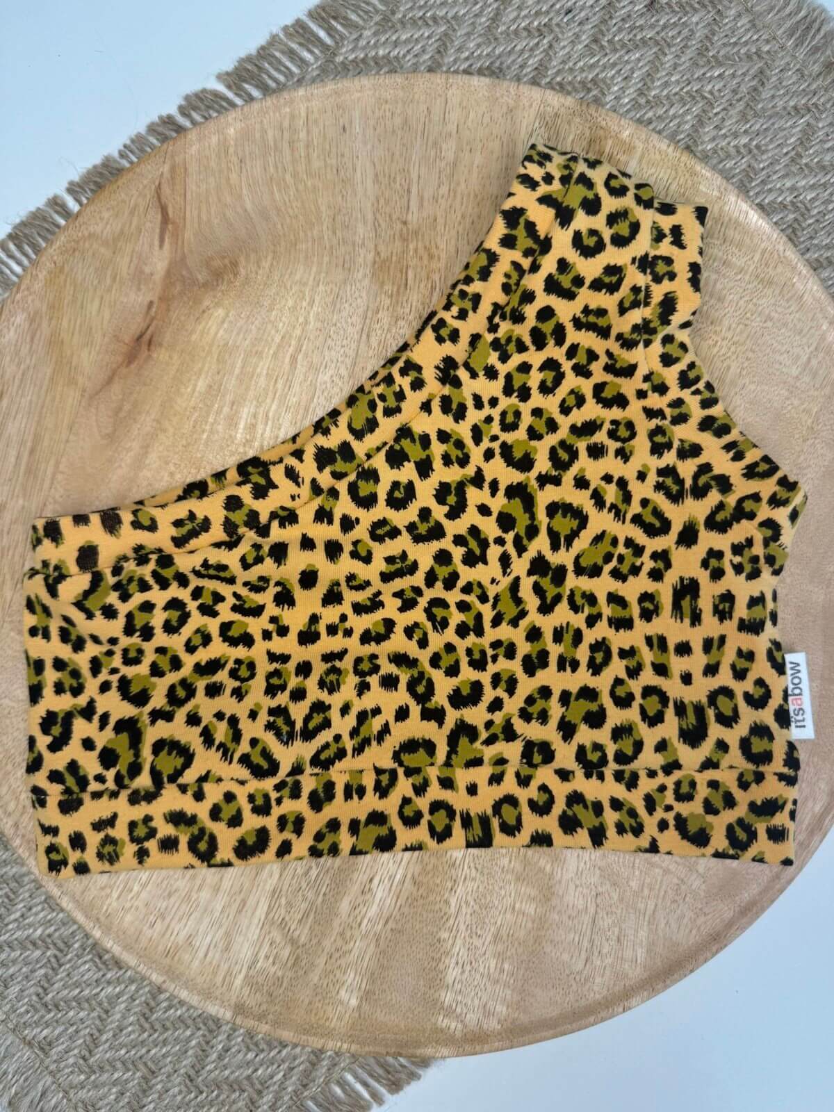 Crop top ochre leopard