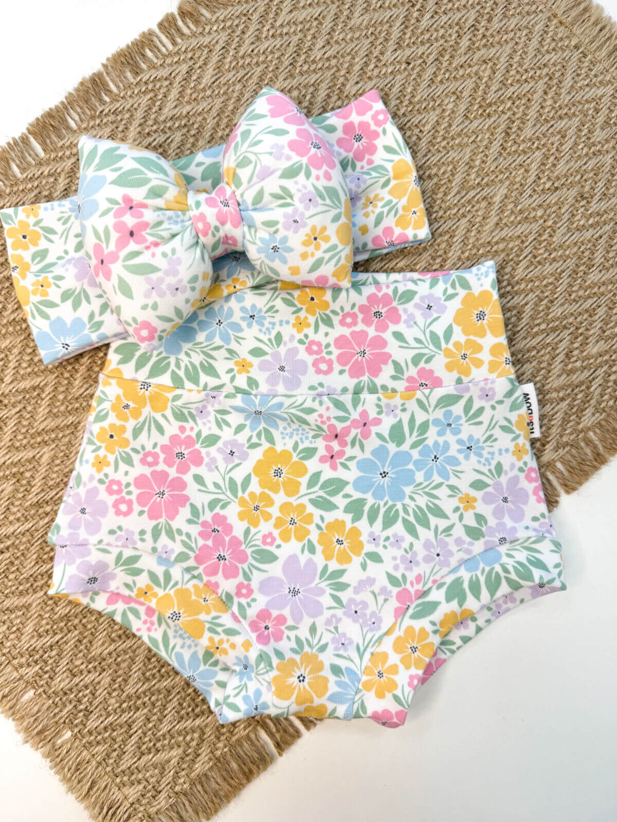 Σετ σορτς με κορδέλα pastel flowers