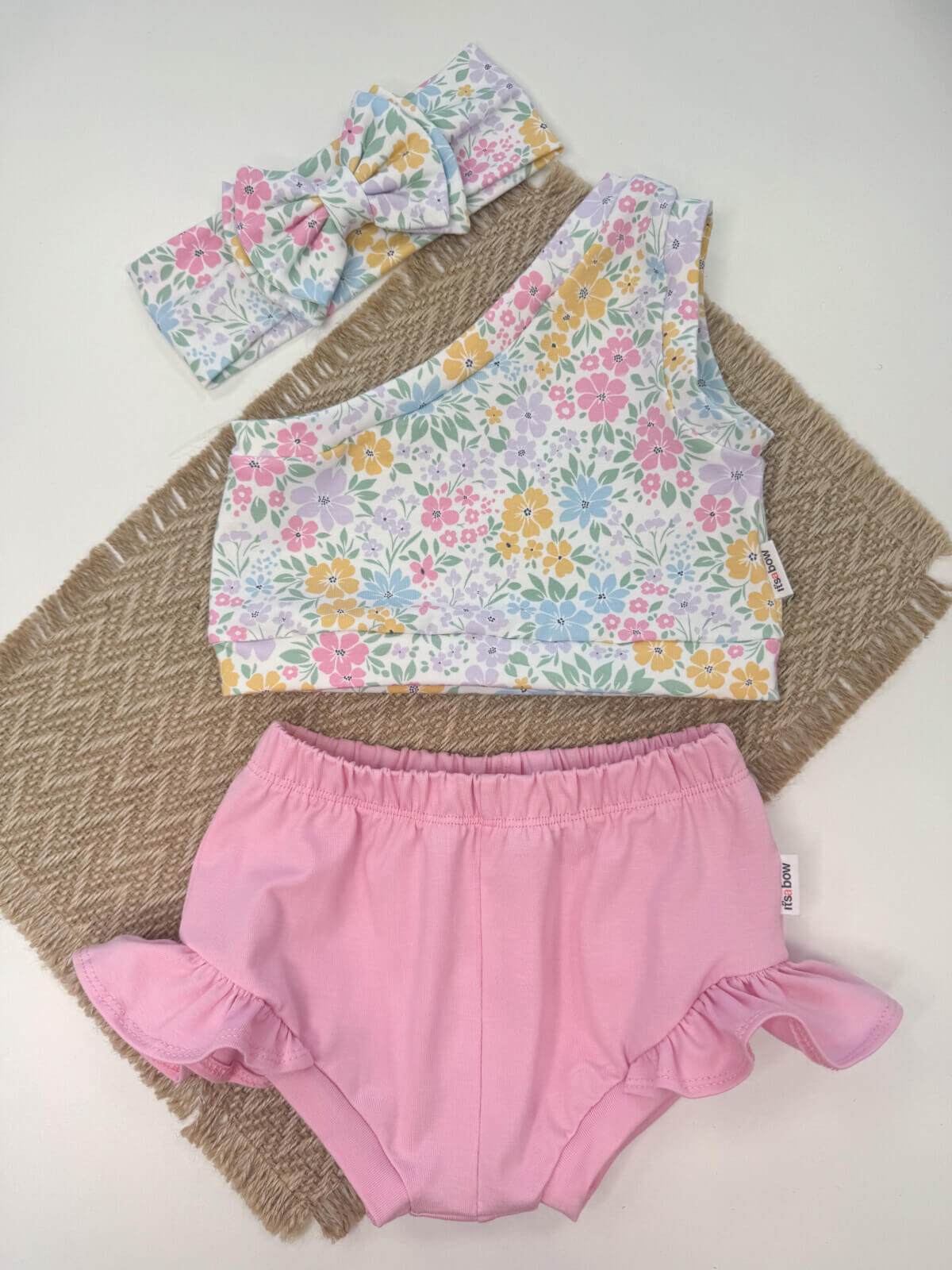 Βρεφικό σετ pastel flowers pink