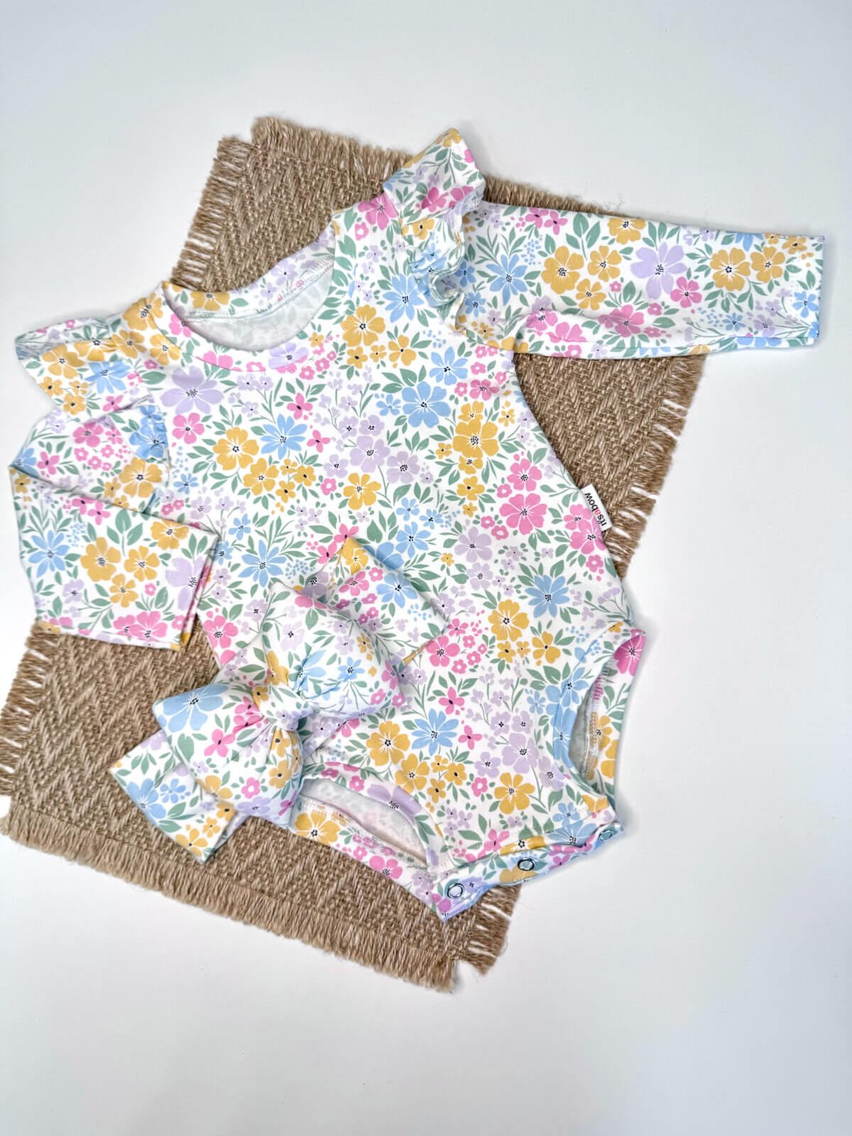 Βρεφικό κορμάκι pastel flowers