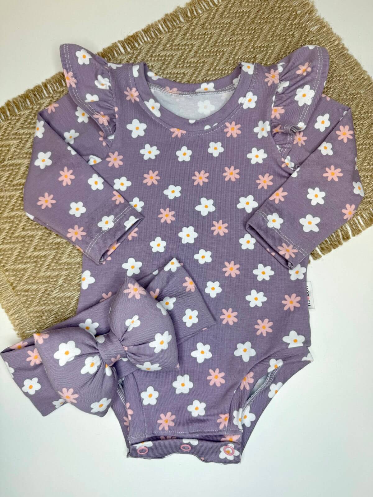 Βρεφικό κορμάκι lilac flowers