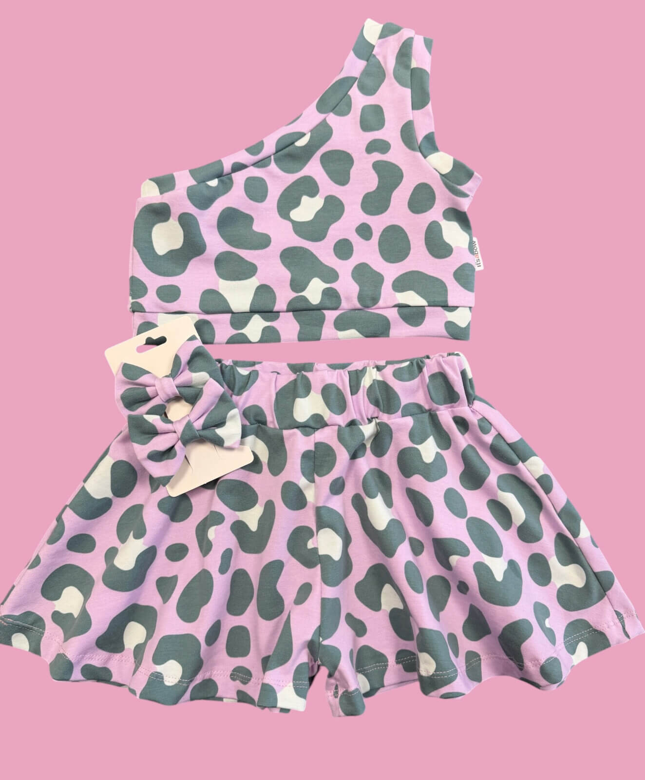 Χειροποίητο σετ lilac and green leopard