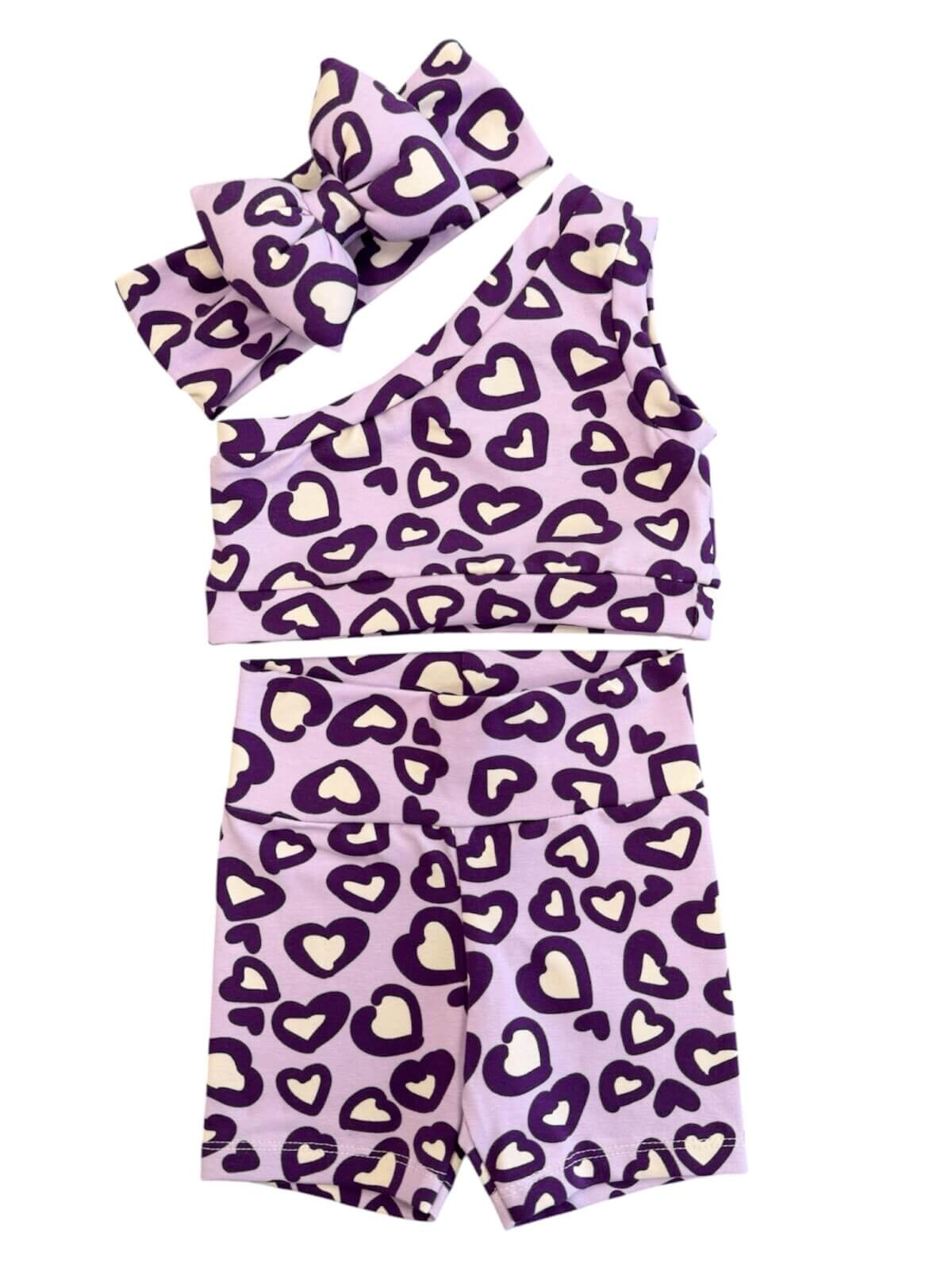 Βρεφικό σετ purple hearts 💜