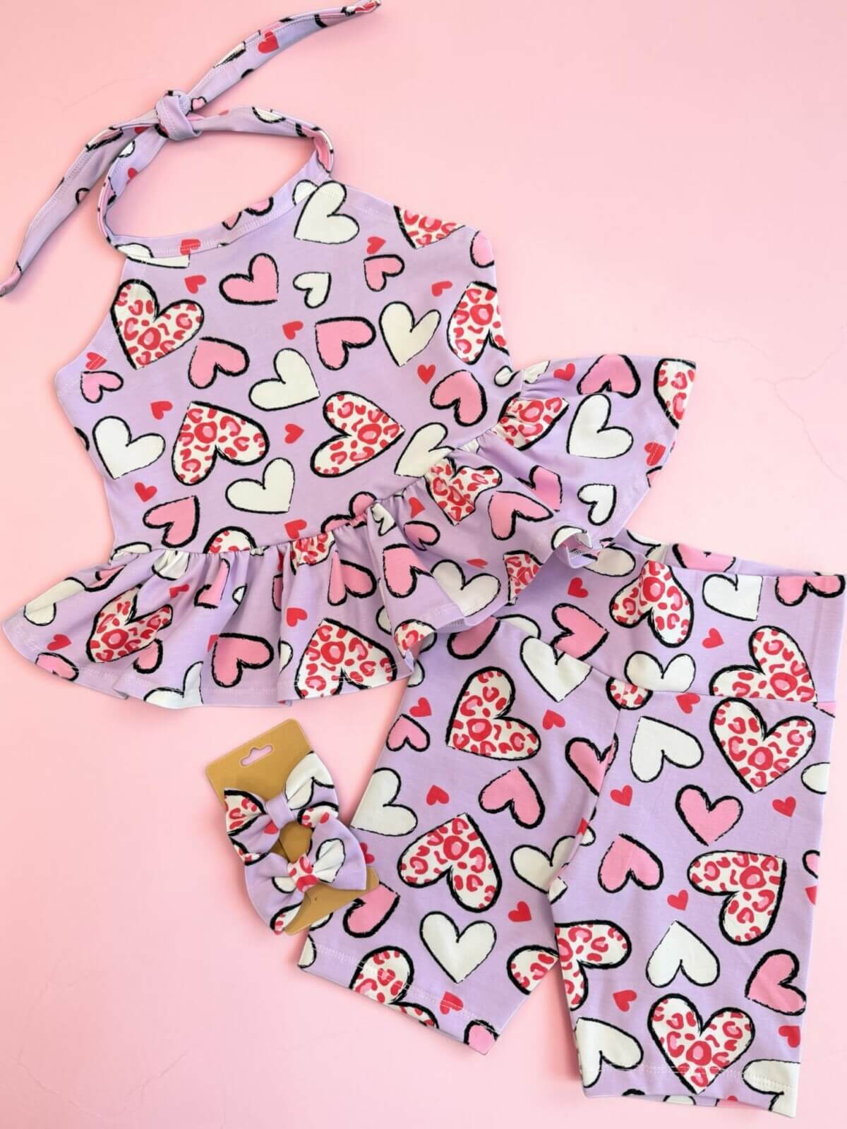 Χειροποίητο σετ Leopard hearts
