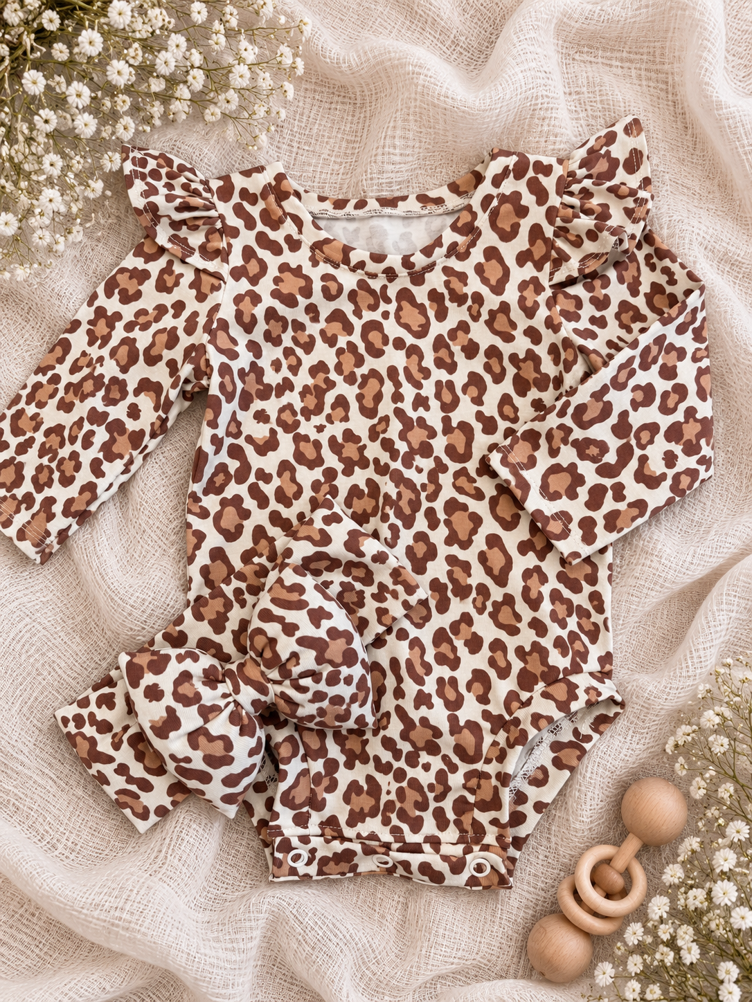 Χειροποίητο κορμάκι dreamy leopard