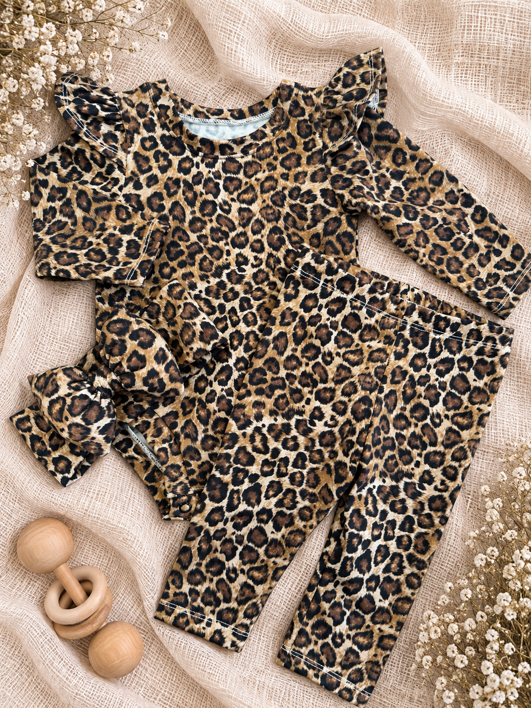 Χειροποίητο κορμάκι brown leopard