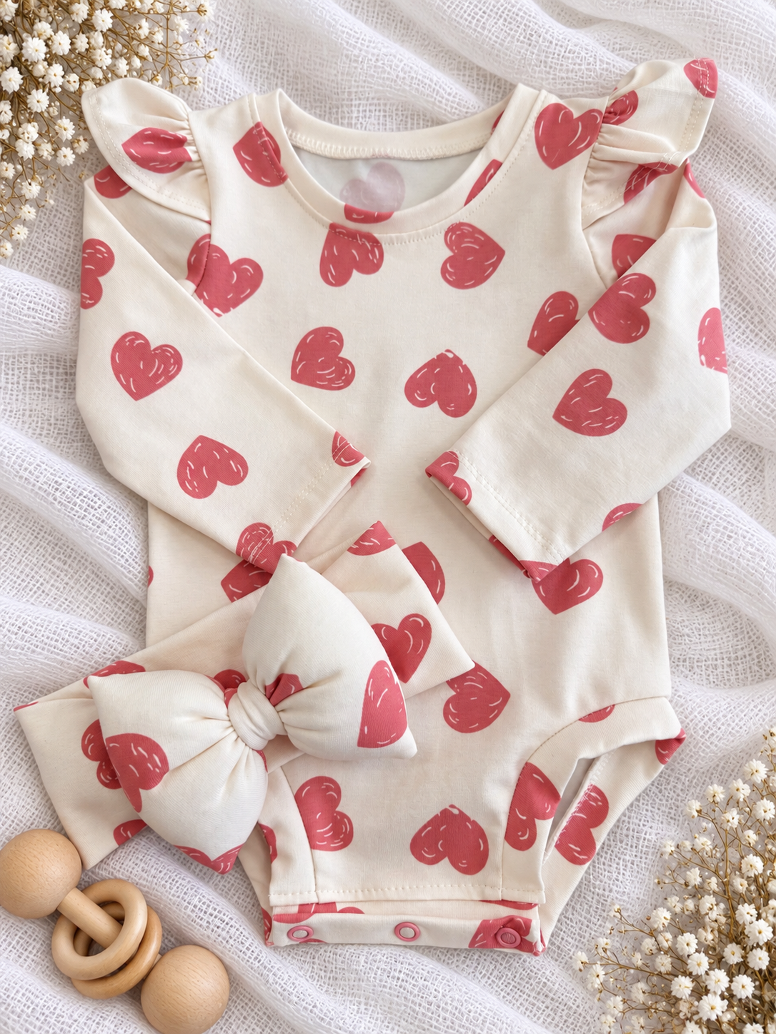 Χειροποίητο κορμάκι sweet hearts