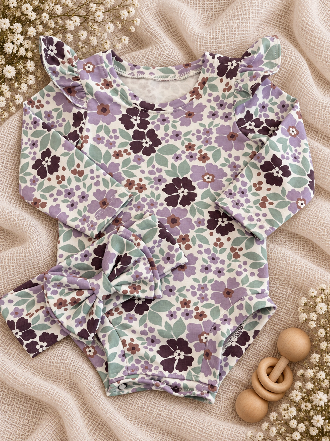 Χειροποίητο κορμάκι lilac garden