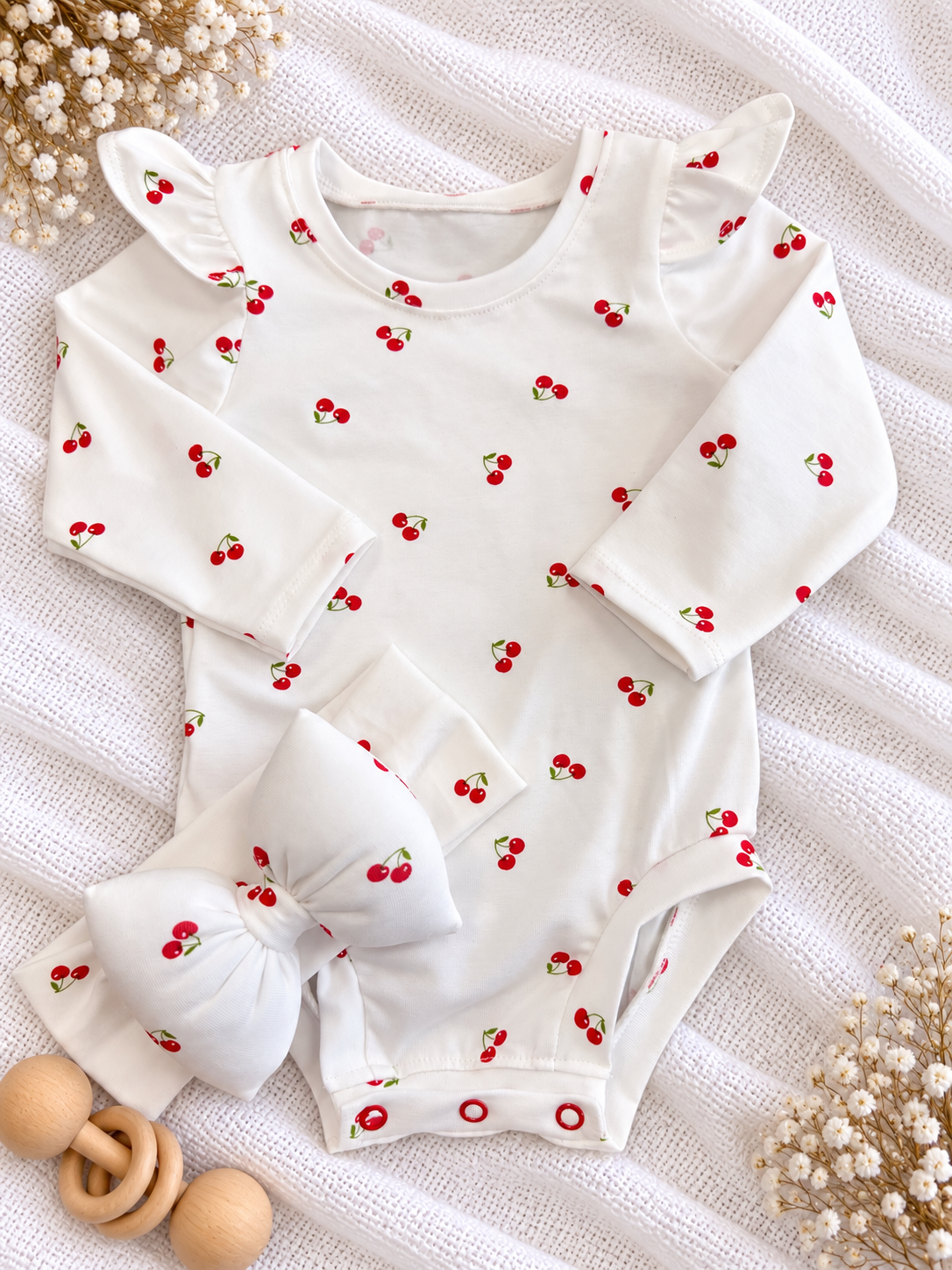 Χειροποίητο κορμάκι mini cherries 🍒