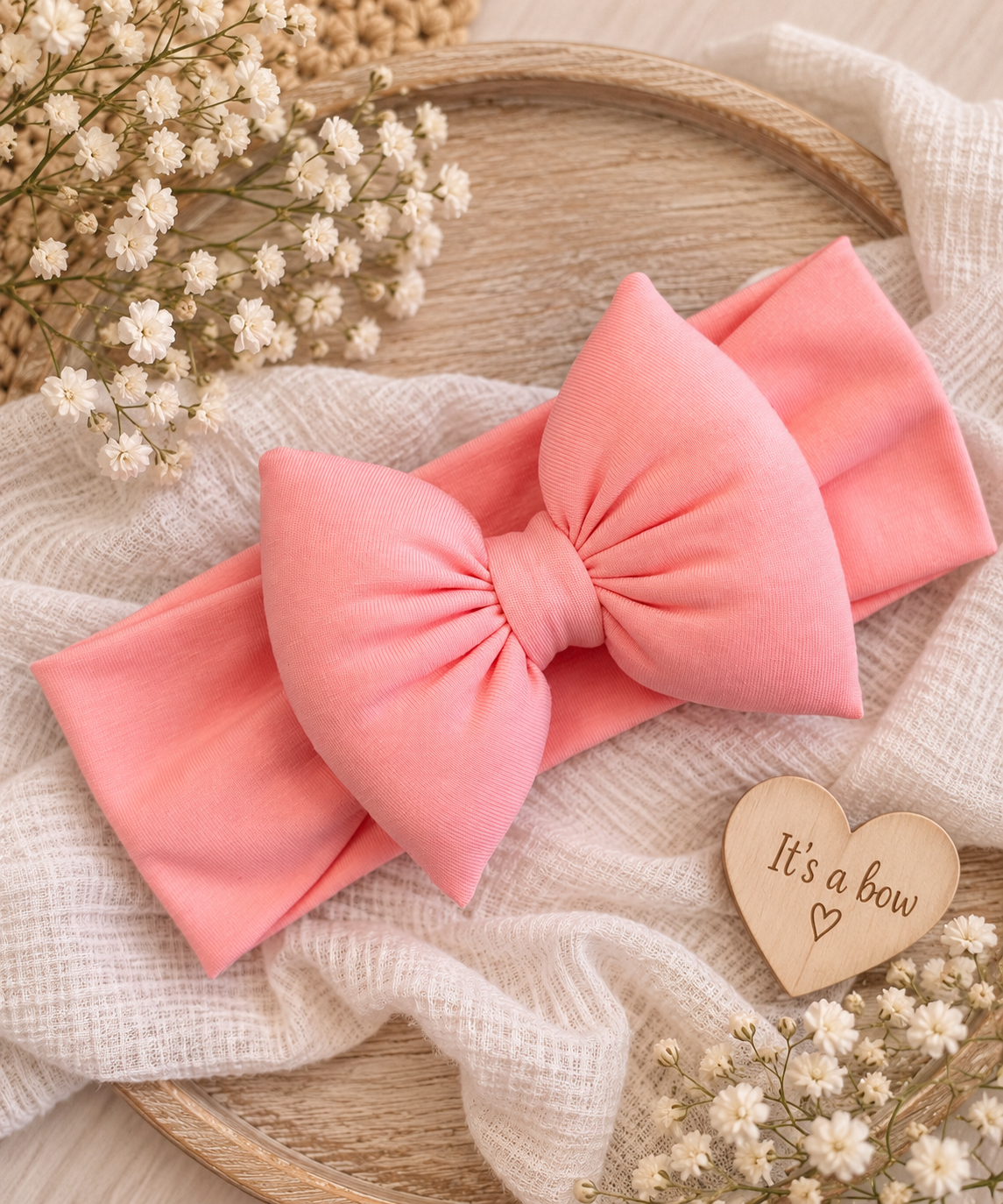 Χειροποίητη κορδέλα peachy pink